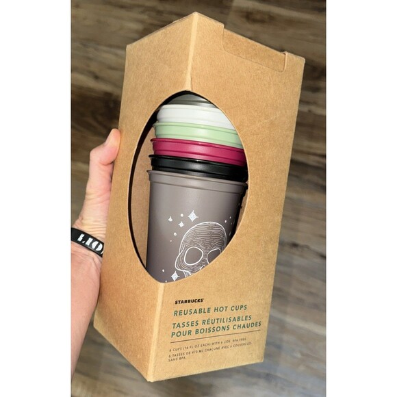 Starbucks Halloween 2019 Reusable Hot Cup with Lids, 16oz  - Pack of 6 - Picture 1 of 2